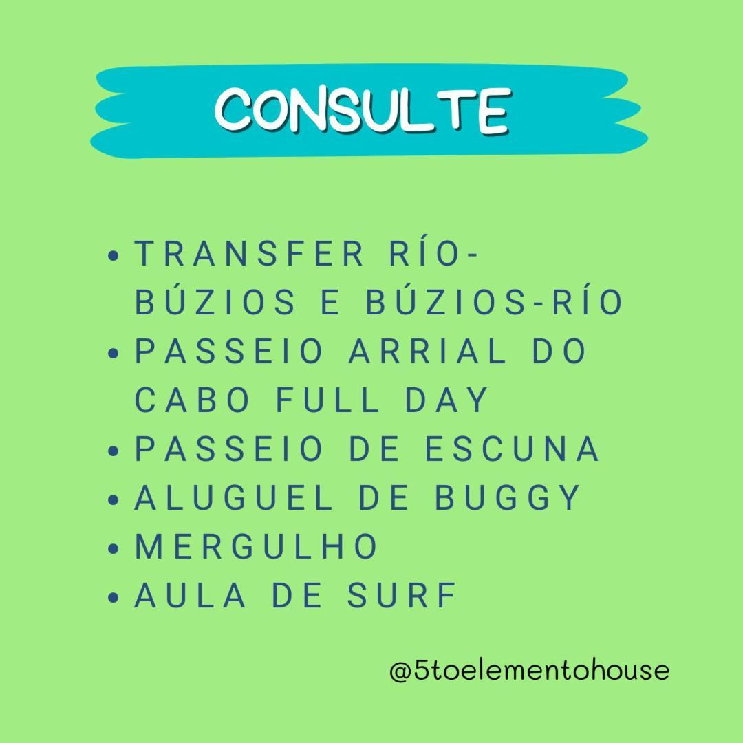 Hotel 5To Elemento House Búzios Exterior foto